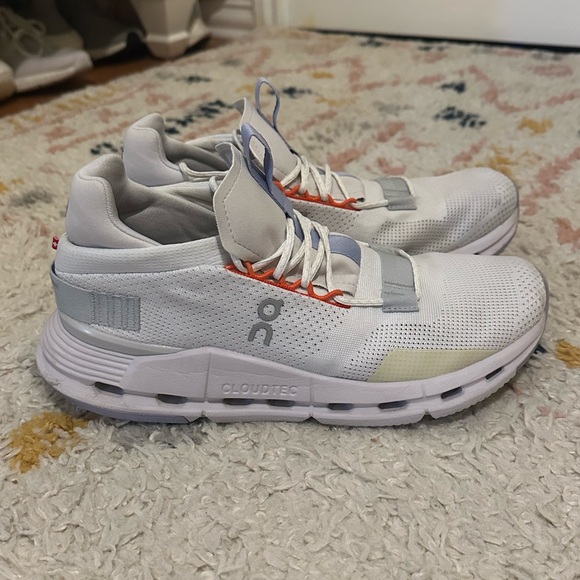 On Running Cloudnova Women's Running Shoes White / Glacier US - Picture 1 of 7